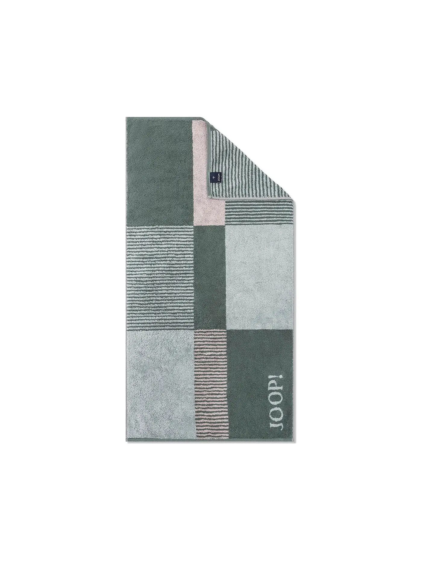 JOOP | Handtuch 50x100cm DIVIDED SQUARES Aqua | dunkelgrün